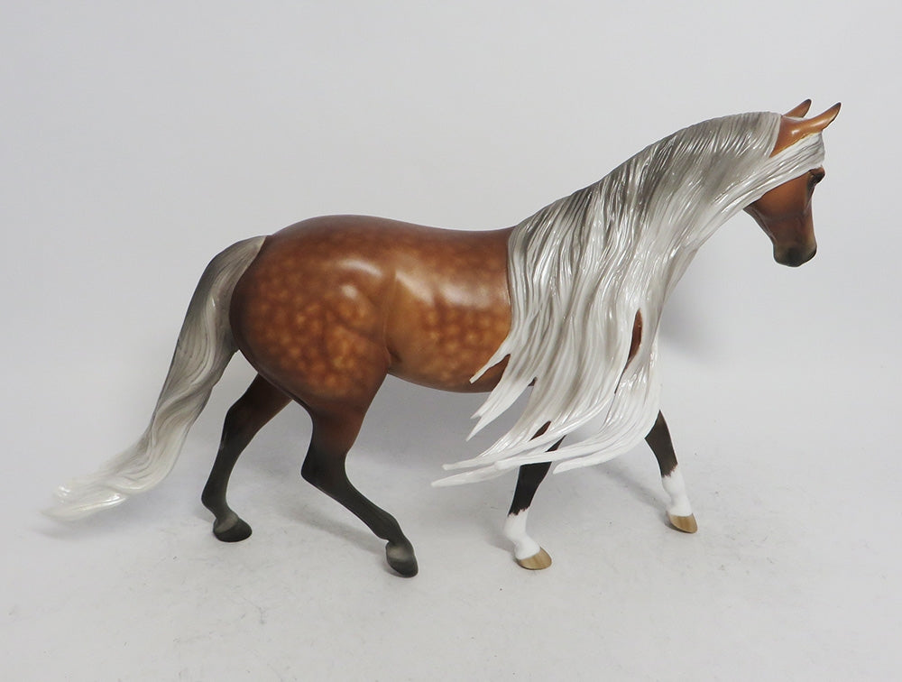 EMMA-OOAK SILVER DAPPLE BAY PONY MODEL HORSE BY SHERYL LEISURE WHS 2018