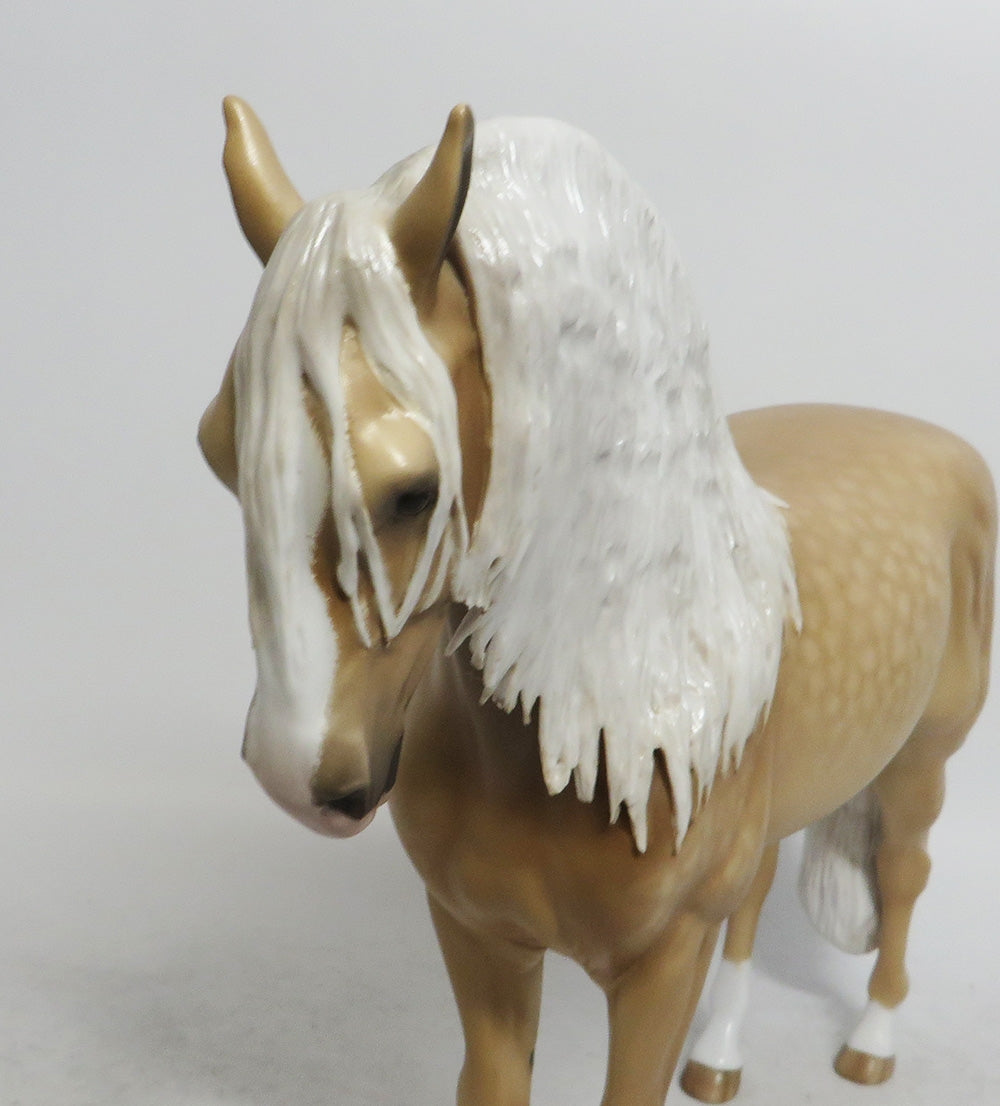 WAVERLY-OOAK STAR DAPPLE PALOMINO ANDALUSIAN MODEL HORSE BY SHERYL LEISURE WHS 2018