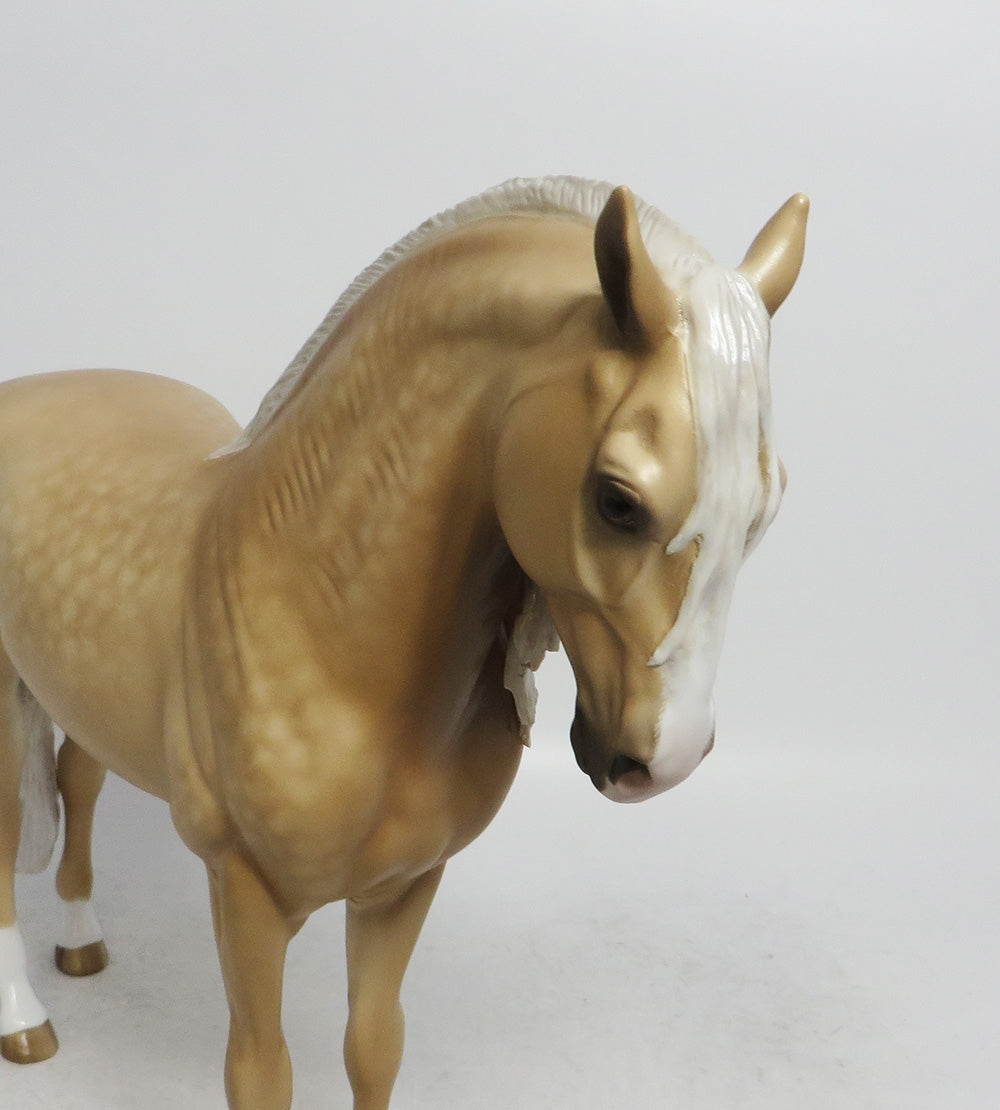 WAVERLY-OOAK STAR DAPPLE PALOMINO ANDALUSIAN MODEL HORSE BY SHERYL LEISURE WHS 2018
