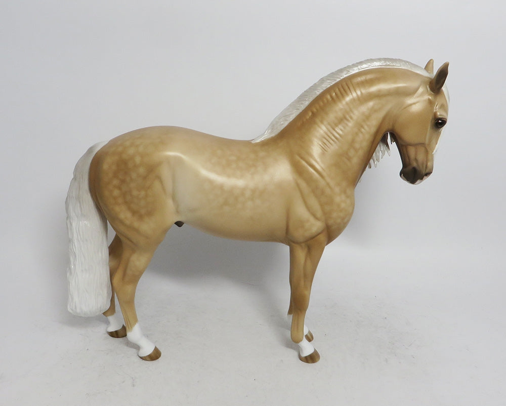 WAVERLY-OOAK STAR DAPPLE PALOMINO ANDALUSIAN MODEL HORSE BY SHERYL LEISURE WHS 2018