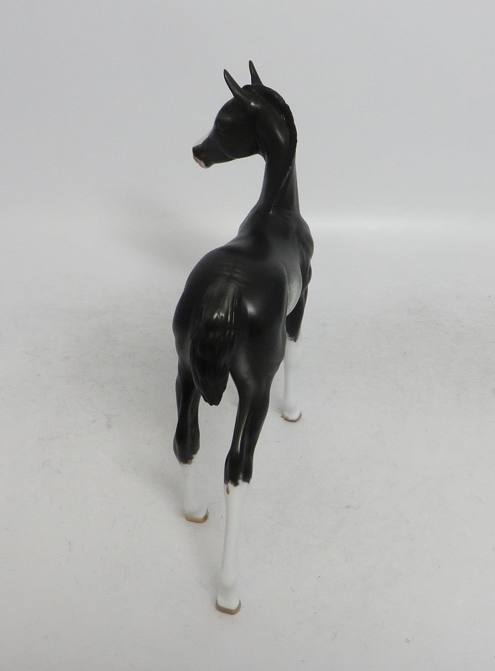 VIOLET-OOAK BLACK RABICANO FOAL MODEL HORSE BY SHERYL LEISURE WHS 2018
