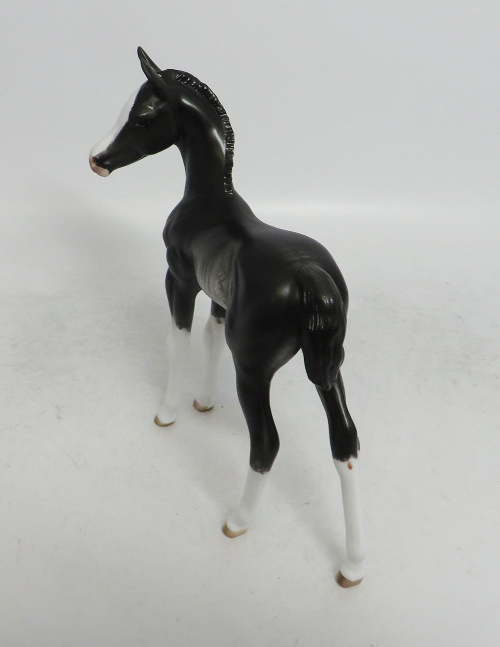 VIOLET-OOAK BLACK RABICANO FOAL MODEL HORSE BY SHERYL LEISURE WHS 2018