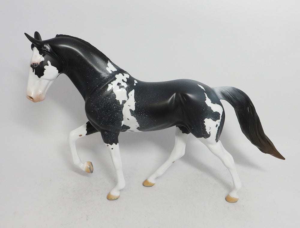 SNOW DROP- OOAK BLACK WITH WHITE FLEA  BITES BY AUDREY DIXON WHS 2018