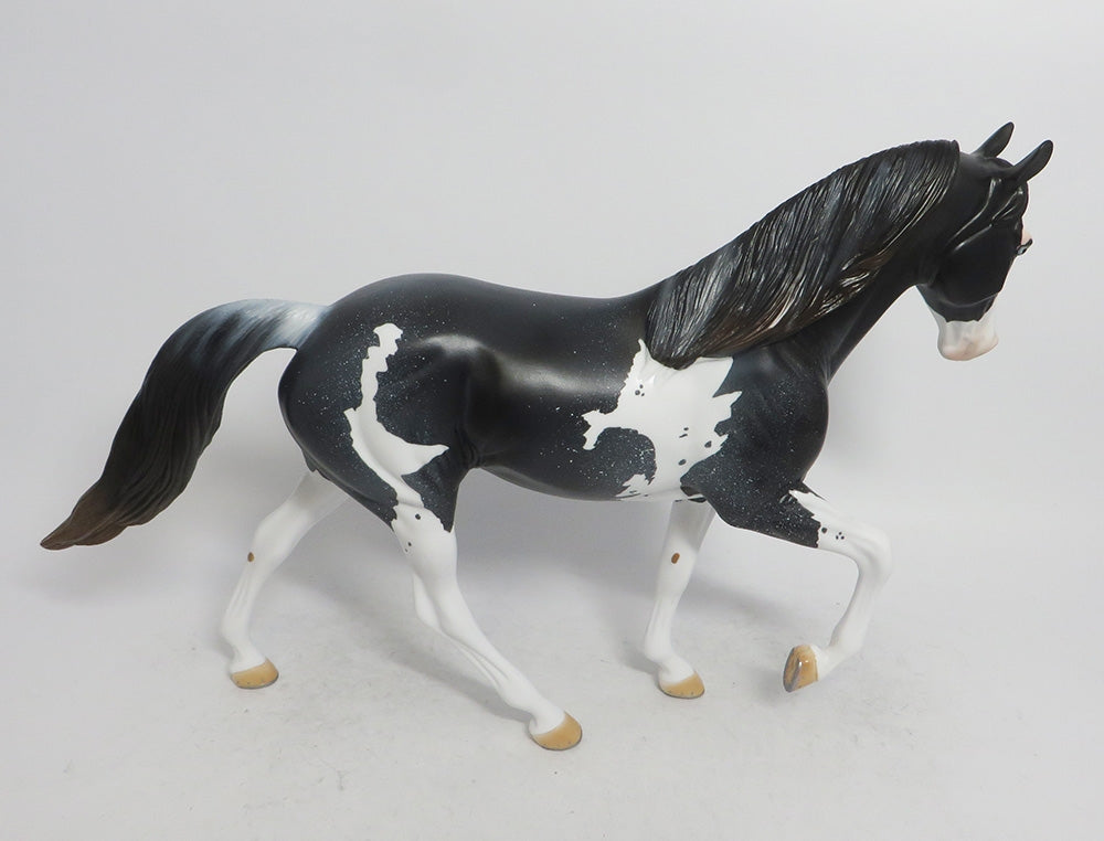 SNOW DROP- OOAK BLACK WITH WHITE FLEA  BITES BY AUDREY DIXON WHS 2018