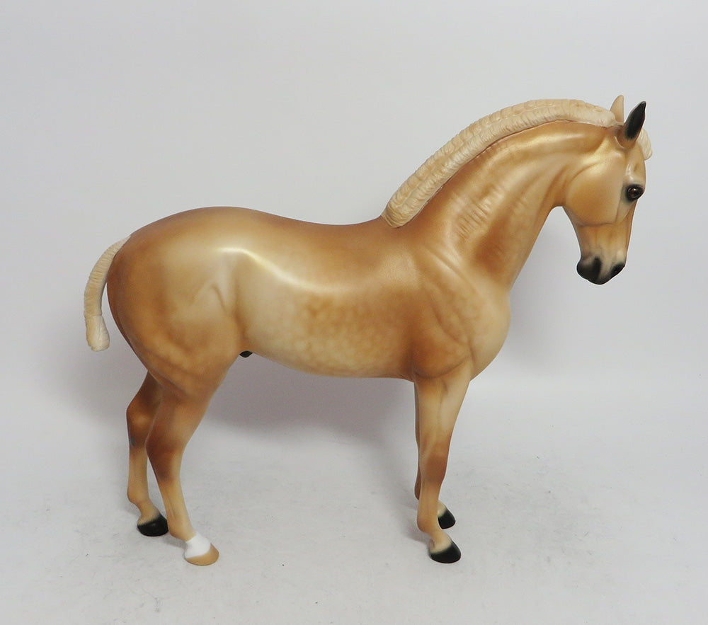 SCROOGE- OOAK PALOMINO DAPPLED ANDALUISAN LE-3 BY AUDREY DIXON WHS 2018