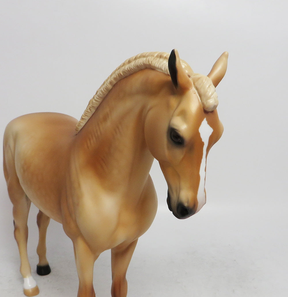 SCROOGE- OOAK PALOMINO DAPPLED ANDALUISAN LE-3 BY AUDREY DIXON WHS 2018