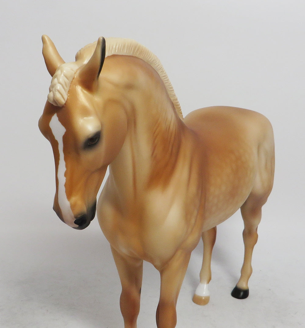 SCROOGE- OOAK PALOMINO DAPPLED ANDALUISAN LE-3 BY AUDREY DIXON WHS 2018