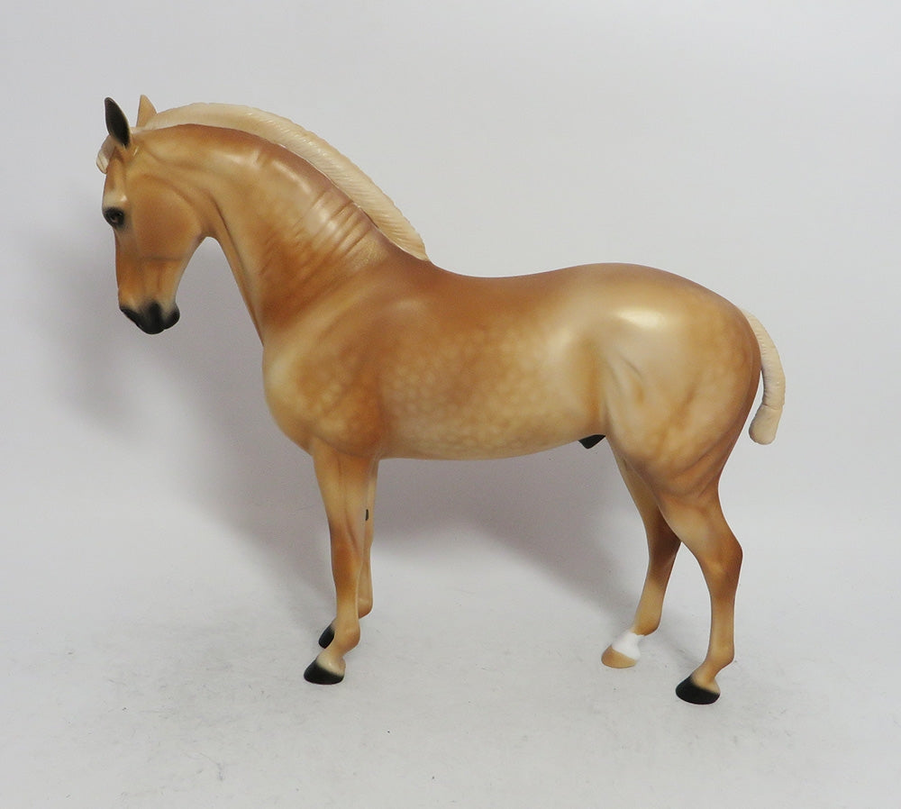 SCROOGE- OOAK PALOMINO DAPPLED ANDALUISAN LE-3 BY AUDREY DIXON WHS 2018