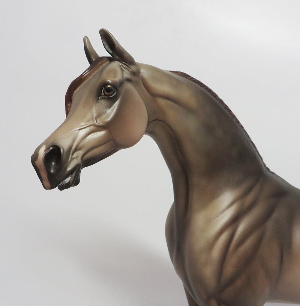 NUTMEG- OOAK CUSTOM ARABIAN ROSE GREY BY JULIE KEIM WHS 2018