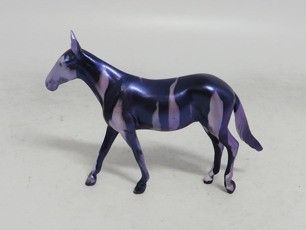 SNOW DRIFT - OOAK PURPLE  MULE HOLIDAY DECORATOR WHS 2018 BY JULIE KEIM