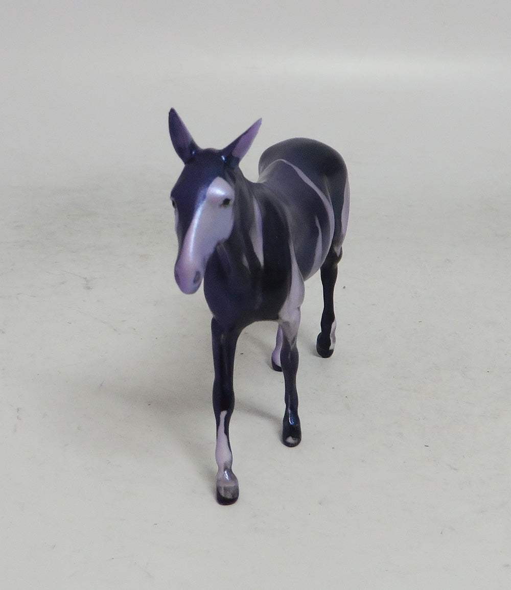 SNOW DRIFT - OOAK PURPLE  MULE HOLIDAY DECORATOR WHS 2018 BY JULIE KEIM