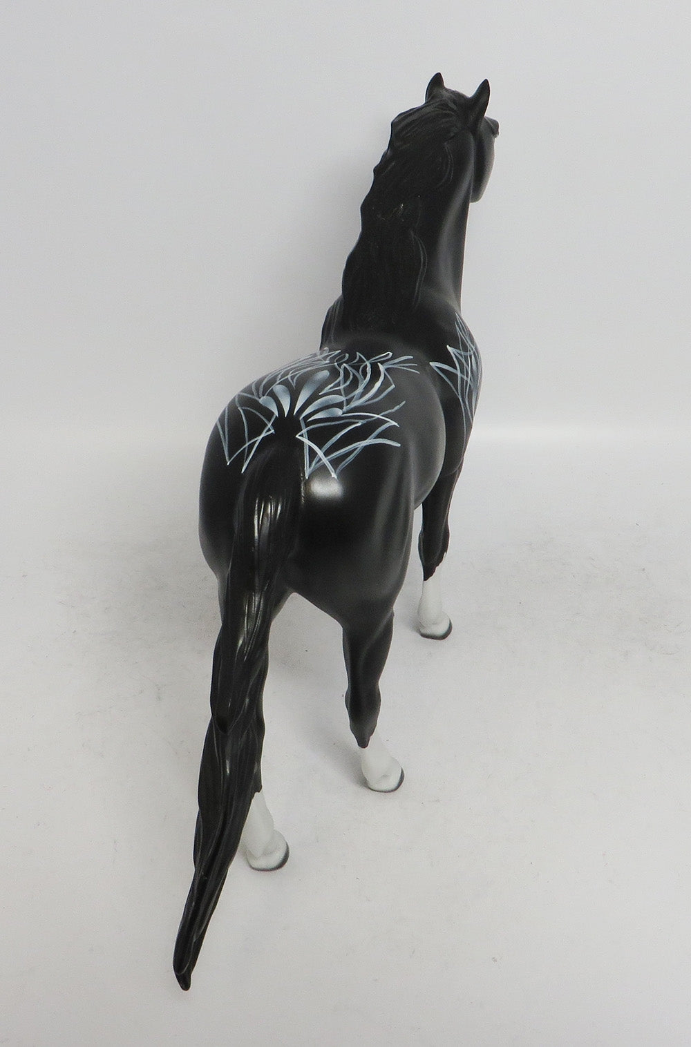 BLACK BLAZE- OOAK DECORATOR TRIBE MUSTANG MODEL HORSE