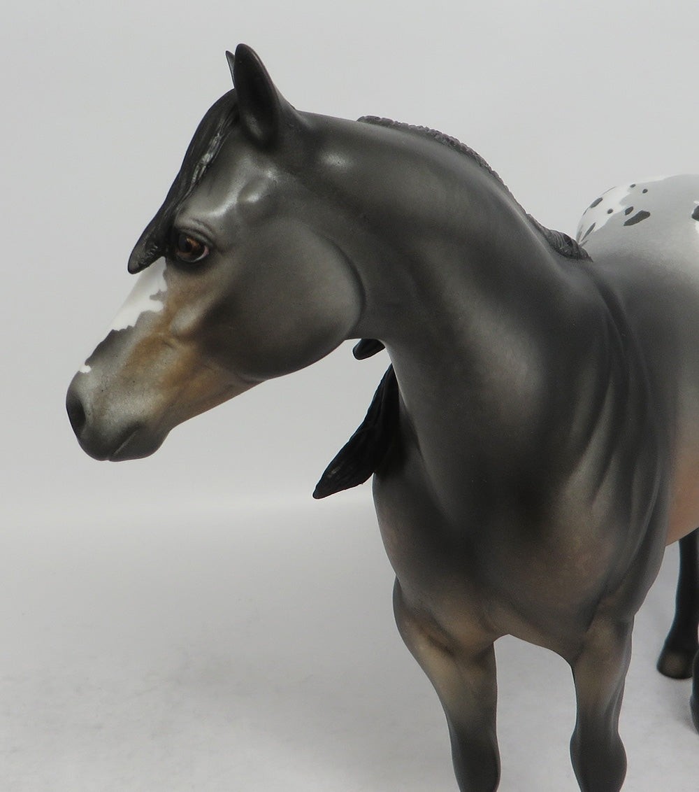PLAY TA WIN - OOAK BAY APPALOOSA ISH MODEL HORSE MW2018