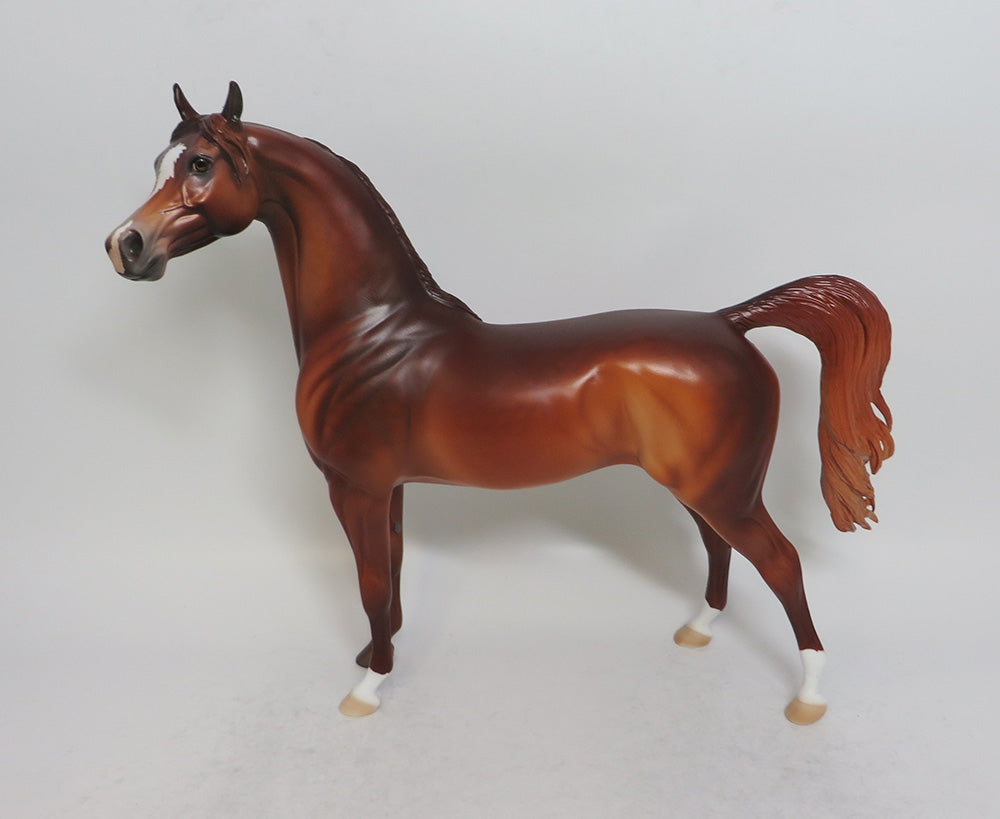HAYSTACK - OOAK DAPPLE CHESTNUT ARABIAN MODEL HORSE SHCF2018