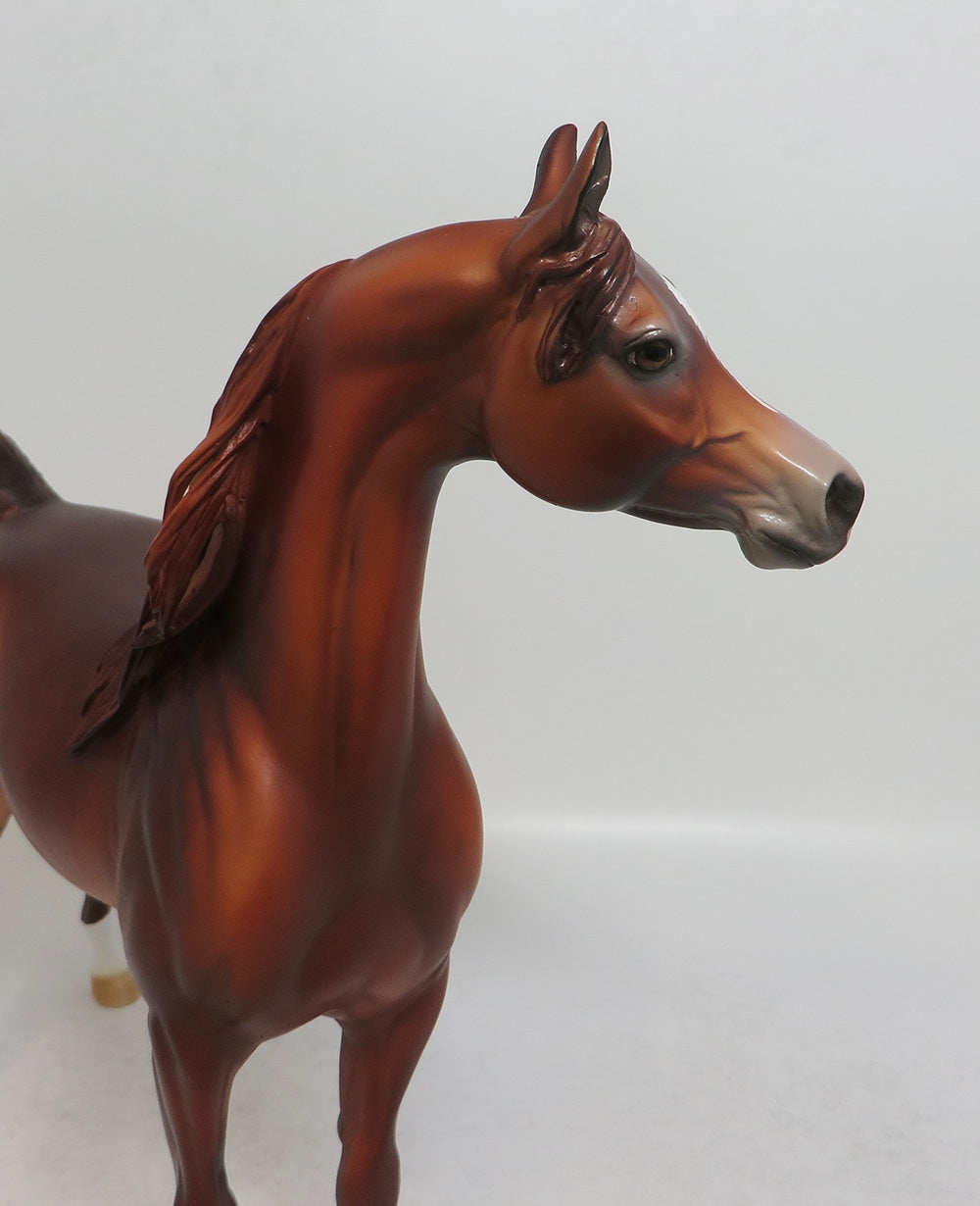 HAYSTACK-OOAK CHESTNUT ARABIAN MODEL HORSE SHCF 2018