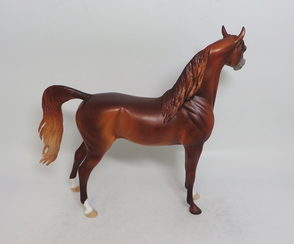 HAYSTACK-OOAK CHESTNUT ARABIAN MODEL HORSE SHCF 2018