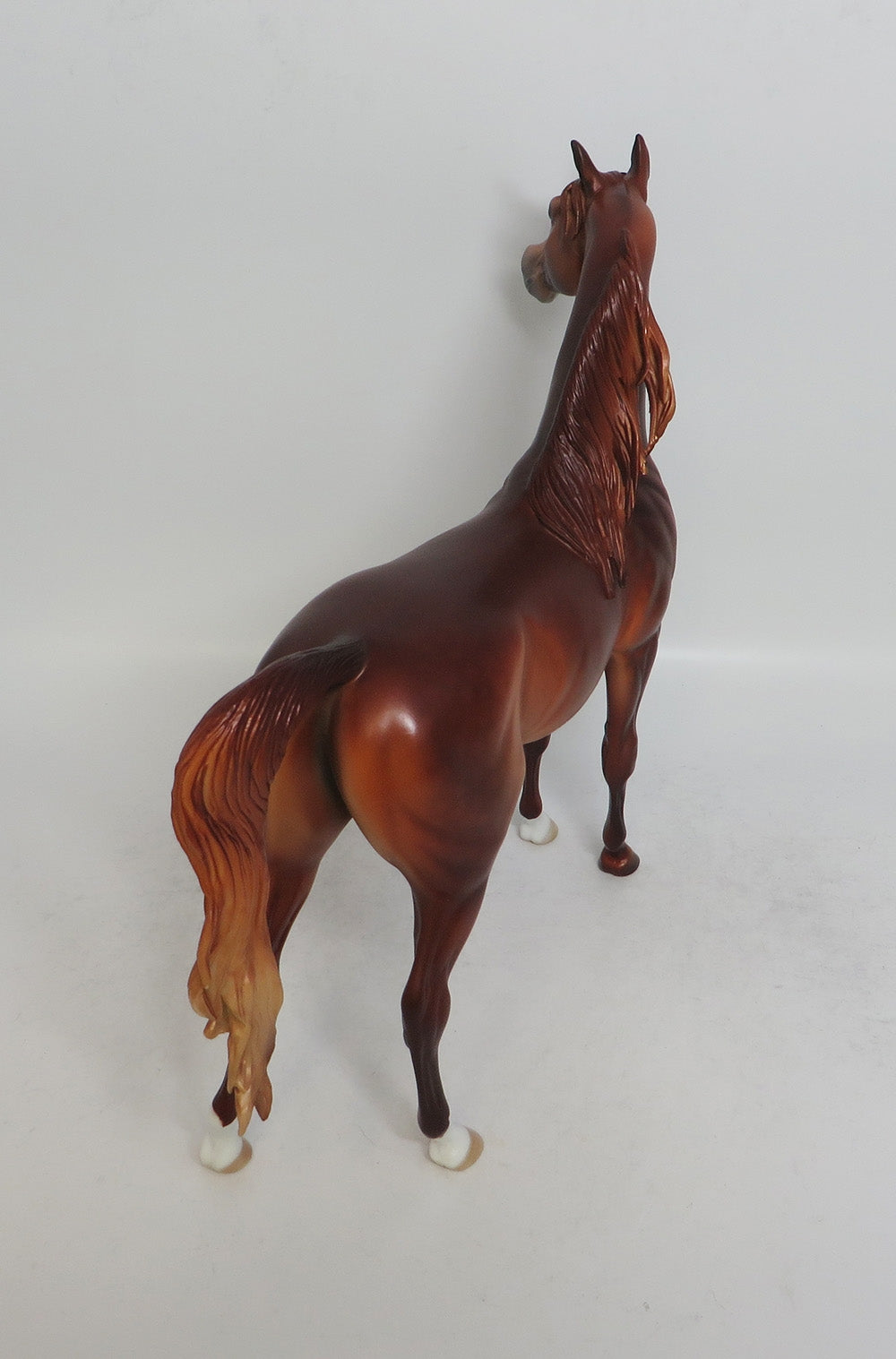 HAYSTACK - OOAK DAPPLE CHESTNUT ARABIAN MODEL HORSE SHCF2018