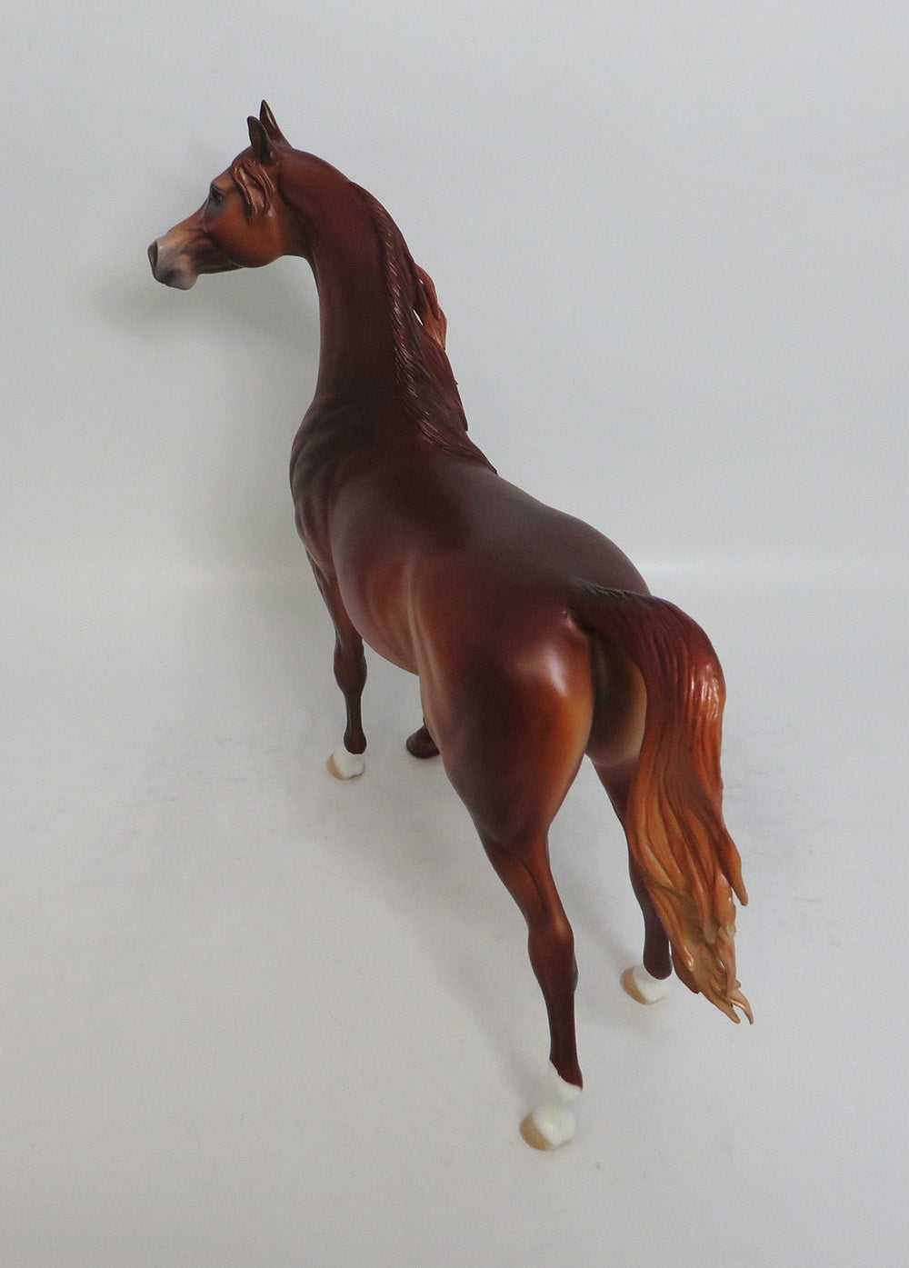 HAYSTACK-OOAK CHESTNUT ARABIAN MODEL HORSE SHCF 2018