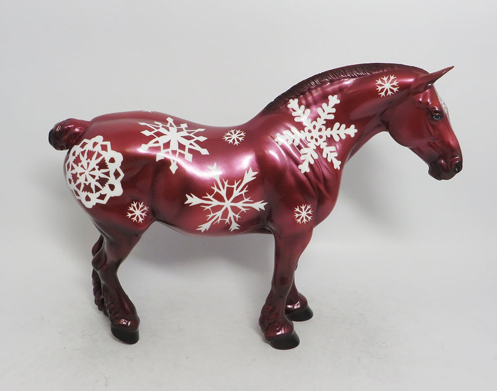 CRANBERRY-OOAK BUNNY HEAVY DRAFT MARE MODEL HORSE BY AMANDA WHS 2018
