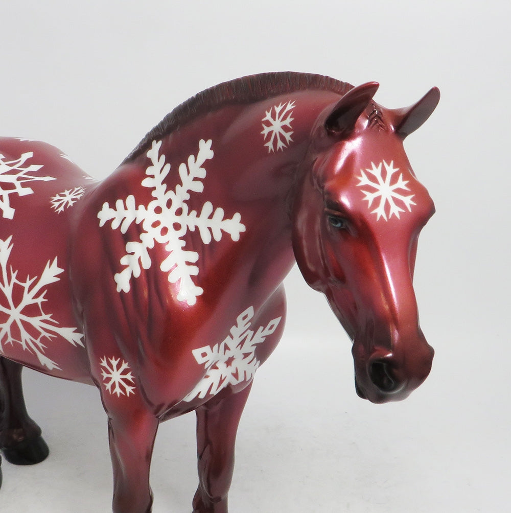 CRANBERRY-OOAK BUNNY HEAVY DRAFT MARE MODEL HORSE BY AMANDA WHS 2018