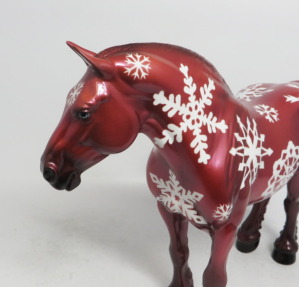 CRANBERRY-OOAK BUNNY HEAVY DRAFT MARE MODEL HORSE BY AMANDA WHS 2018