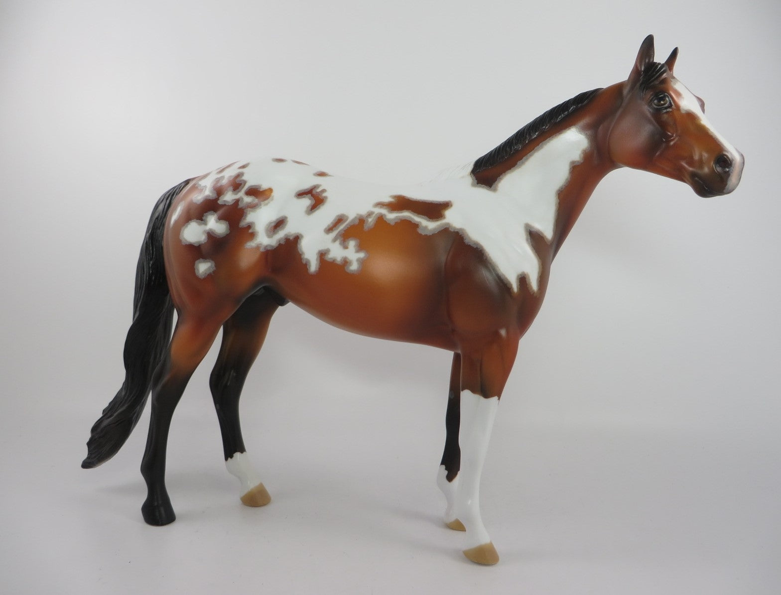 PILLOW FIGHT - OOAK BAY PAINT ISH MODEL HORSE BY AL KATT PJ20