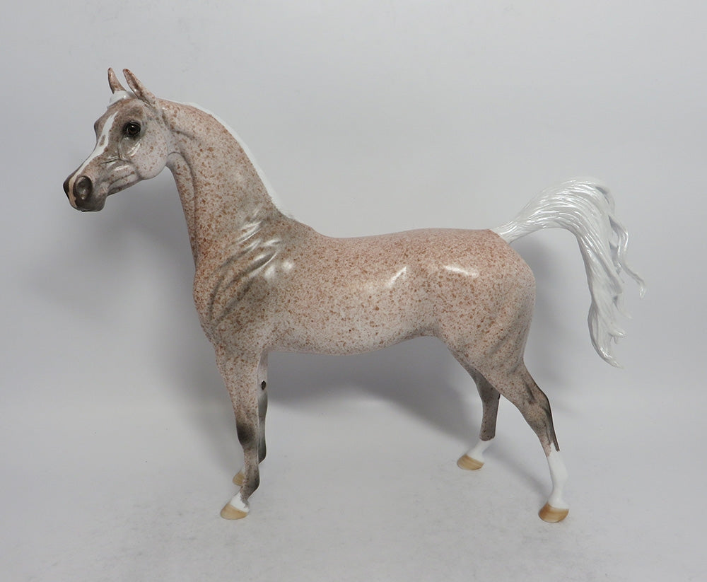 MORNING GLORY - OOAK FLEA BITTEN GREY ARABIAN MODEL HORSE MW2018