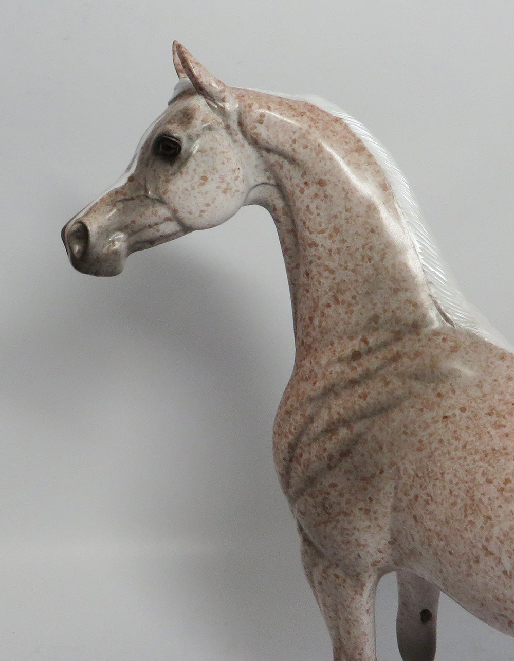 MORNING GLORY - OOAK FLEA BITTEN GREY ARABIAN MODEL HORSE MW2018