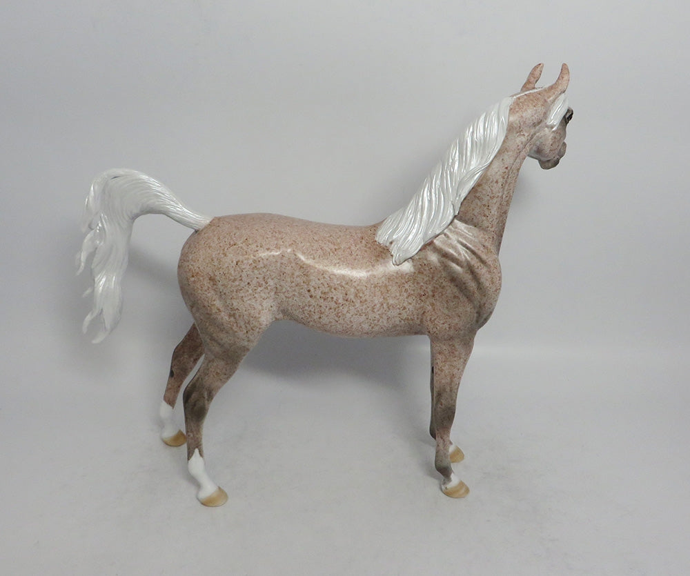 MORNING GLORY - OOAK FLEA BITTEN GREY ARABIAN MODEL HORSE MW2018