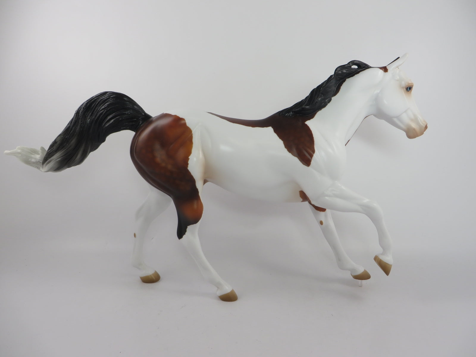 LIKE A CHAMPION - OOAK DAPPLE BAY PINTO FOUNDATION QUARTER HORSE WITH PEG BY AUDREY DIXON SB20