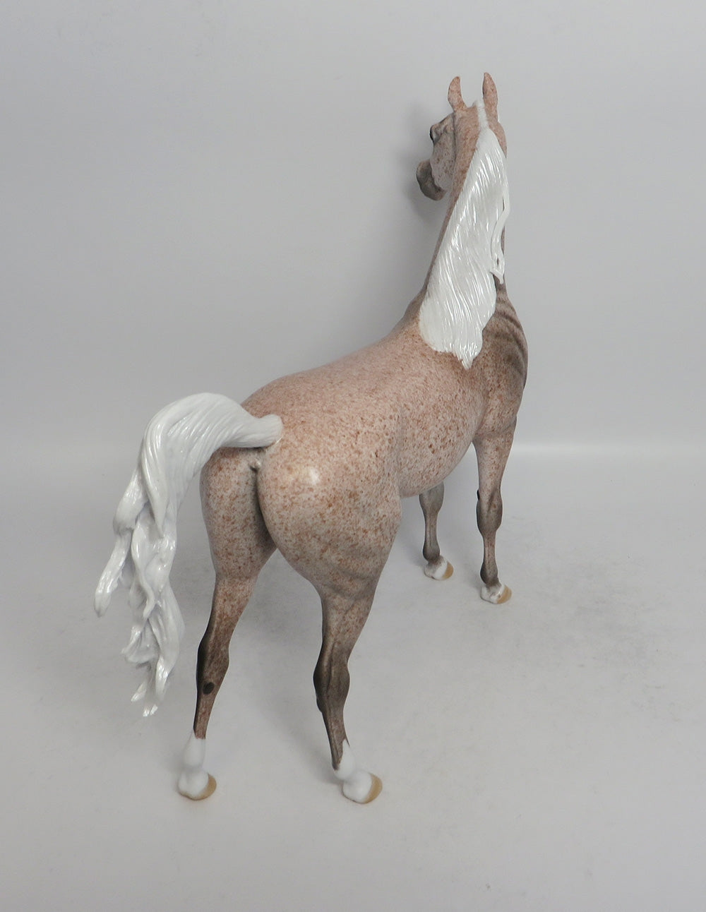 MORNING GLORY - OOAK FLEA BITTEN GREY ARABIAN MODEL HORSE MW2018