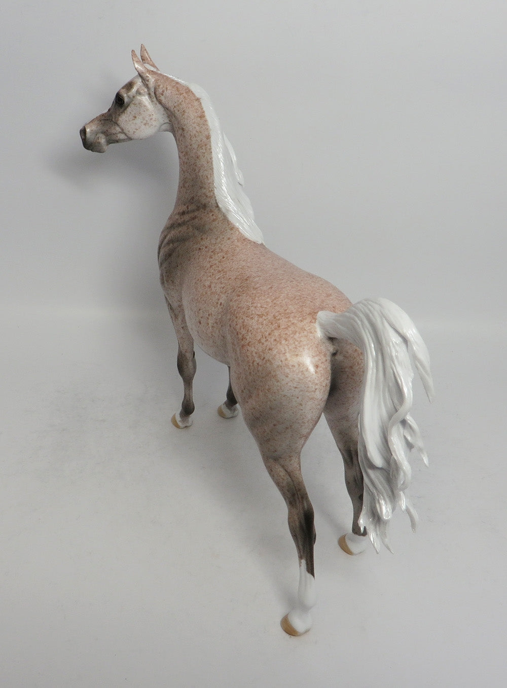 MORNING GLORY - OOAK FLEA BITTEN GREY ARABIAN MODEL HORSE MW2018