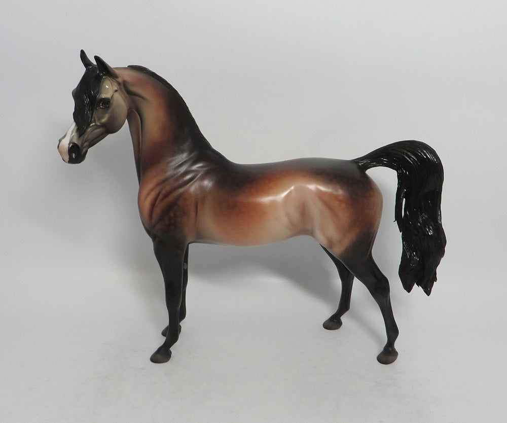 STORM BREAKER - OOAK DAPPLE BAY ARABIAN MODEL HORSE MW2018