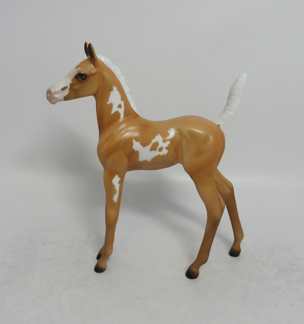 SUNNY - LE8 PINTO PALOMINO FOAL  MODEL HORSE SHCF2018