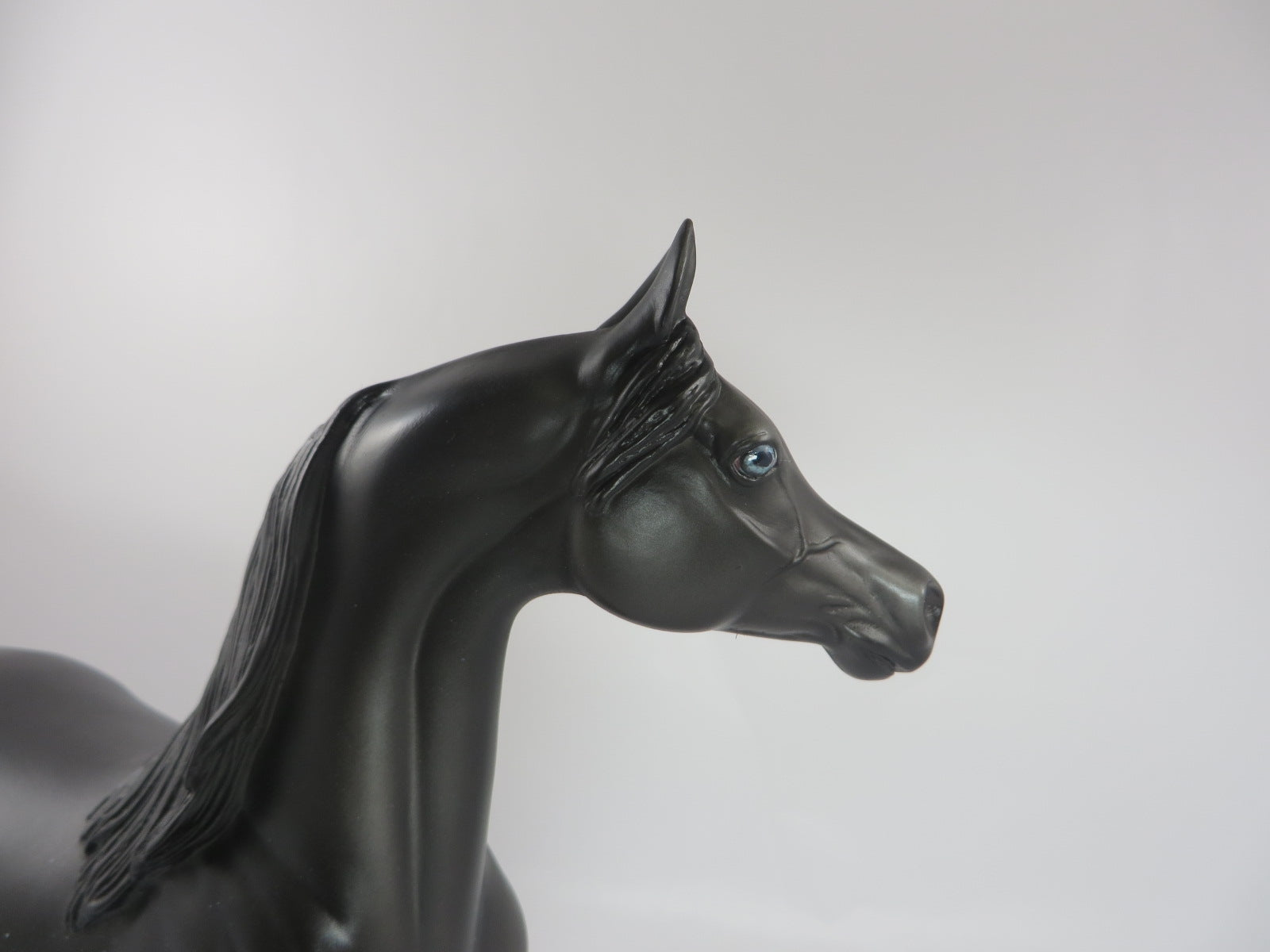 MIDNIGHT SNACK- OOAK BLACK SABINO ARABIAN MODEL HORSE BY DAWN QUICK PJ20