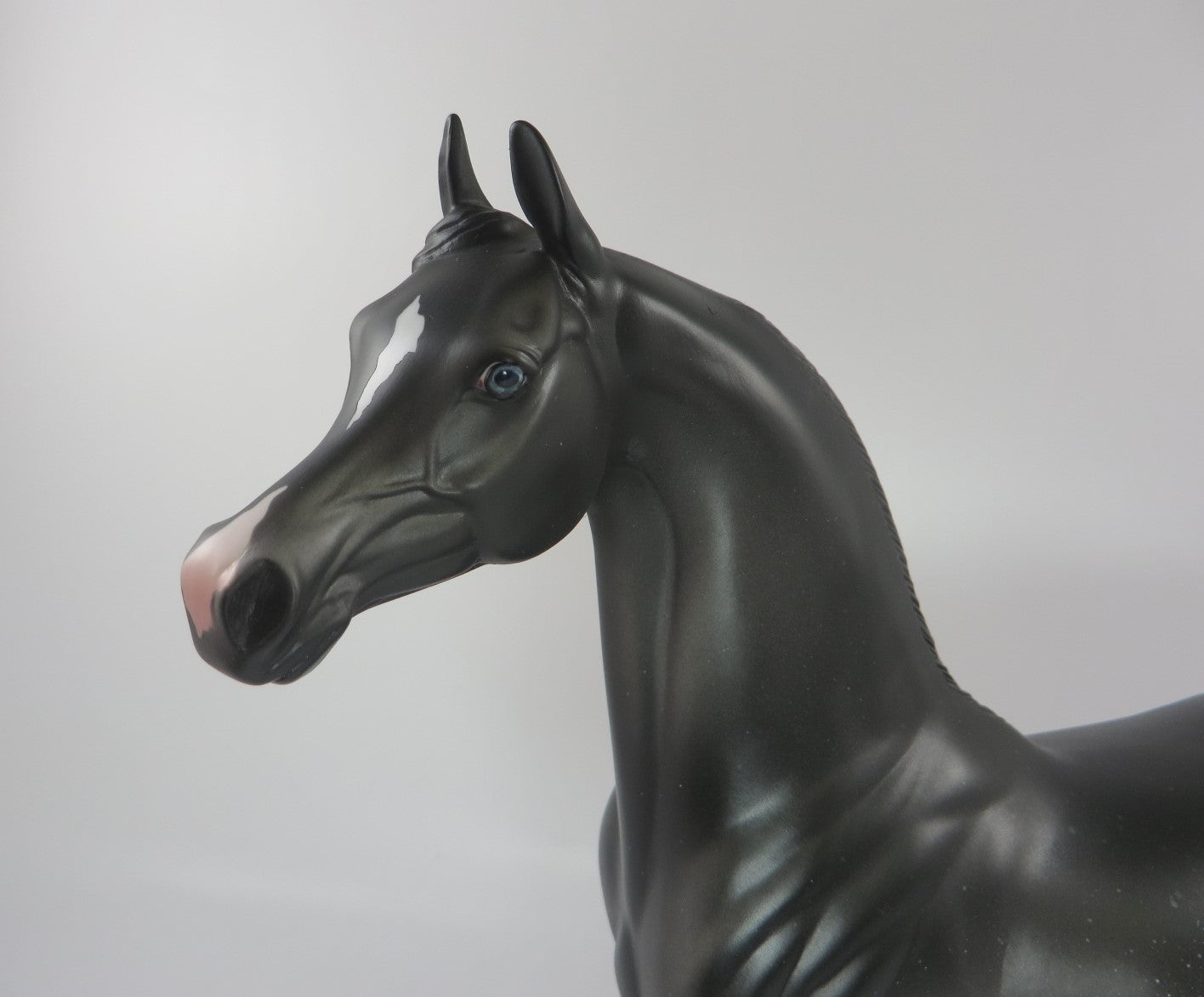 MIDNIGHT SNACK- OOAK BLACK SABINO ARABIAN MODEL HORSE BY DAWN QUICK PJ20