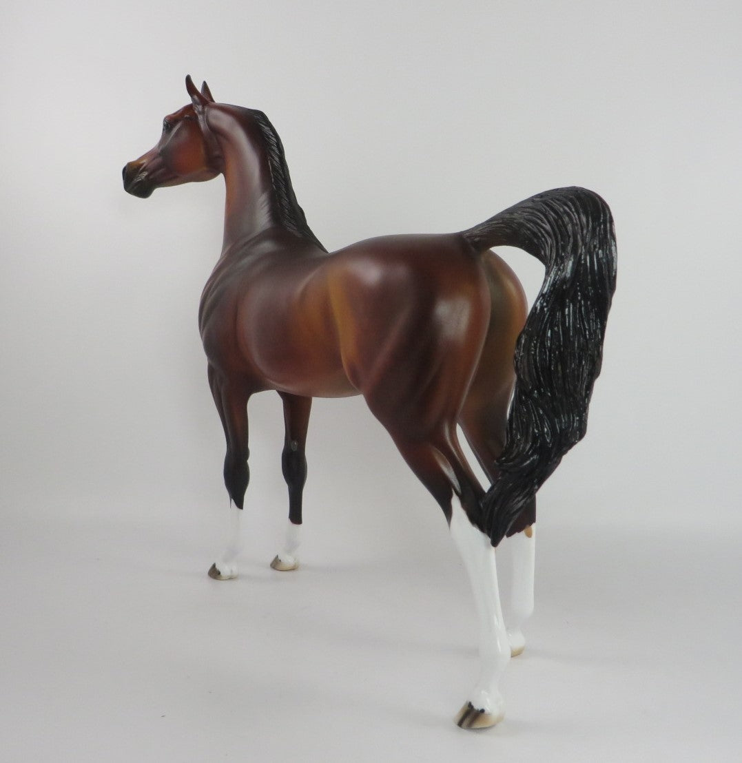 SHARED SECRET - OOAK BAY ARABIAN MODEL HORSE BY DAWN QUICK PJ20