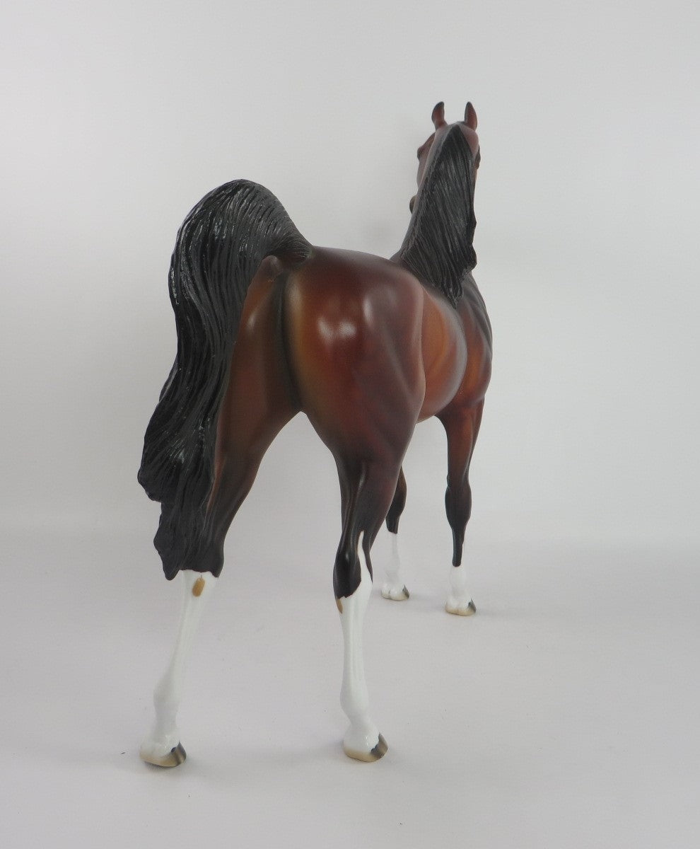 SHARED SECRET - OOAK BAY ARABIAN MODEL HORSE BY DAWN QUICK PJ20