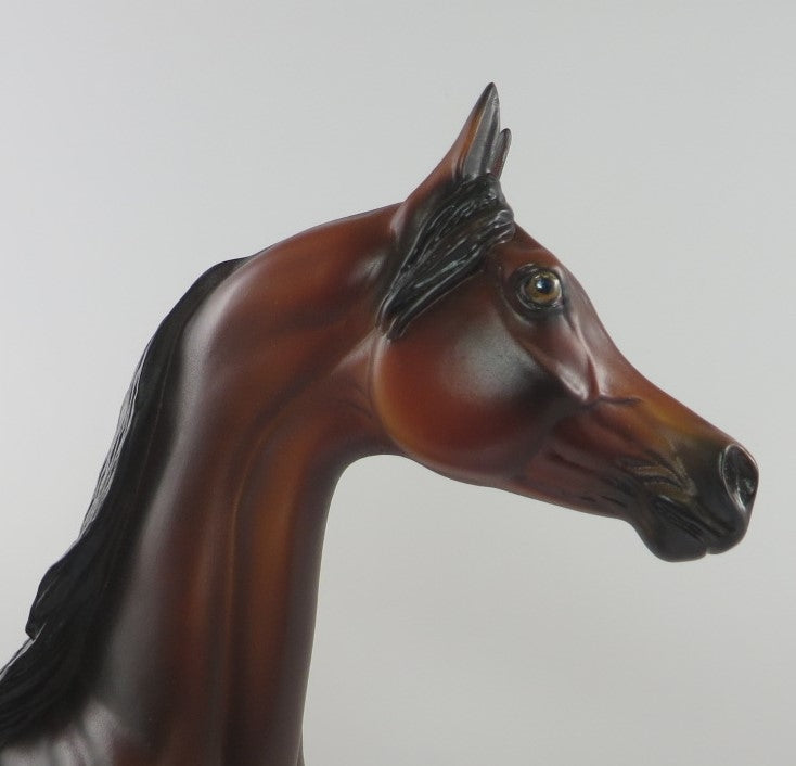 SHARED SECRET - OOAK BAY ARABIAN MODEL HORSE BY DAWN QUICK PJ20