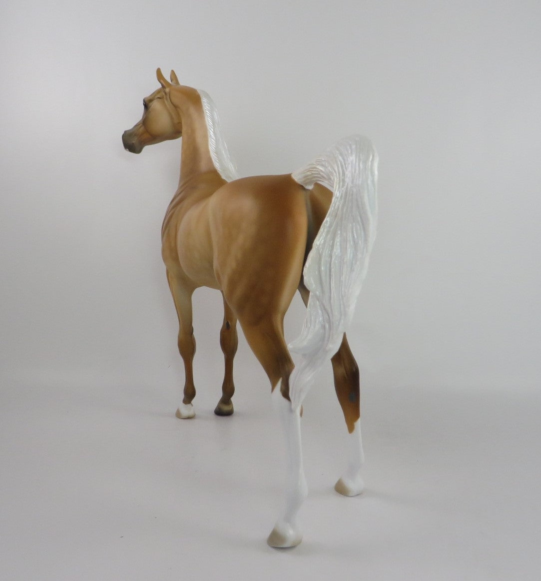 LIVING THE DREAM - OOAK DAPPLE PALAMINO ARABIAN MODEL HORSE BY DAWN QUICK PJ20