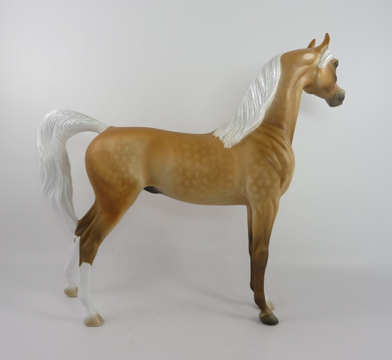 LIVING THE DREAM - OOAK DAPPLE PALAMINO ARABIAN MODEL HORSE BY DAWN QUICK PJ20