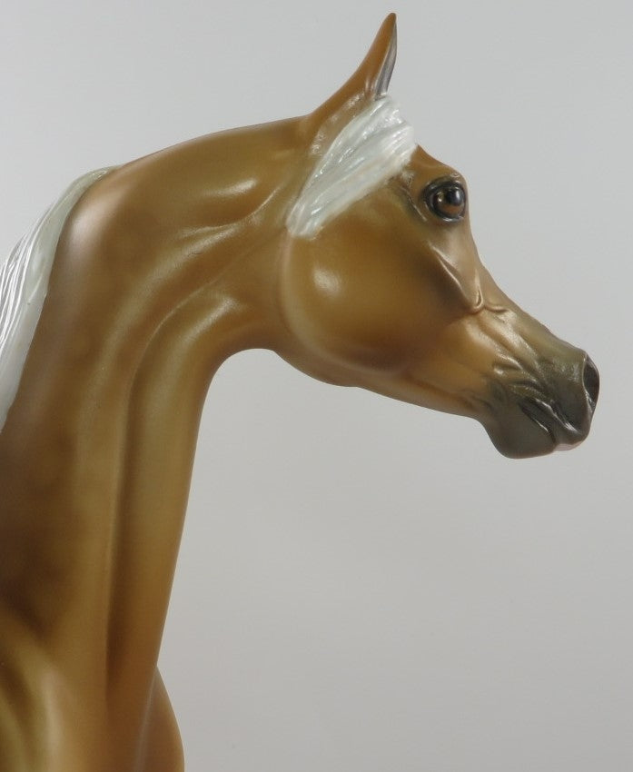 LIVING THE DREAM - OOAK DAPPLE PALAMINO ARABIAN MODEL HORSE BY DAWN QUICK PJ20