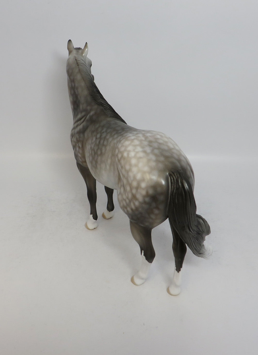 SQUARE DANCE-OOAK STAR DAPPLE GREY ISH MODEL HORSE SHCF 2018