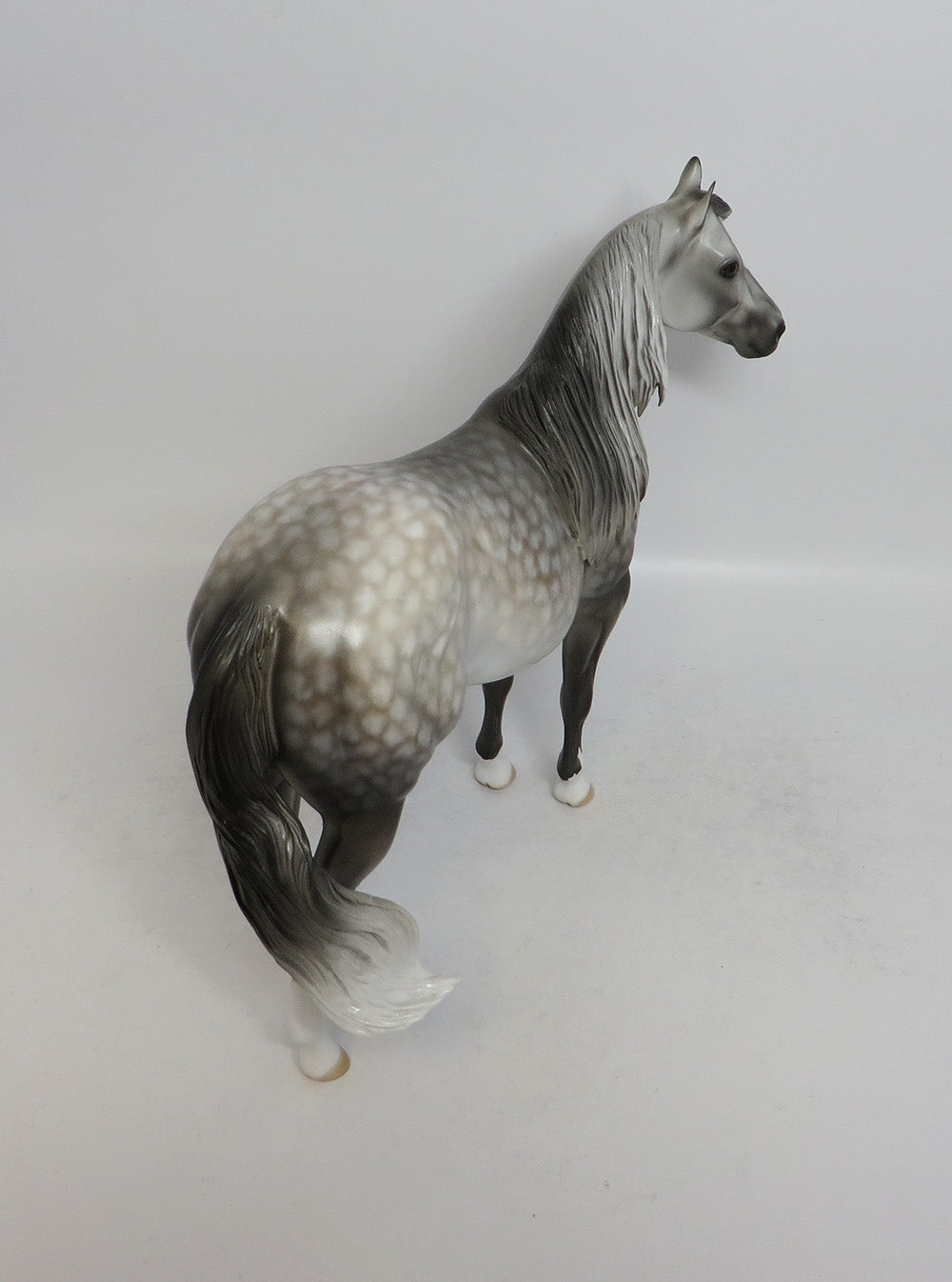 SQUARE DANCE-OOAK STAR DAPPLE GREY ISH MODEL HORSE SHCF 2018