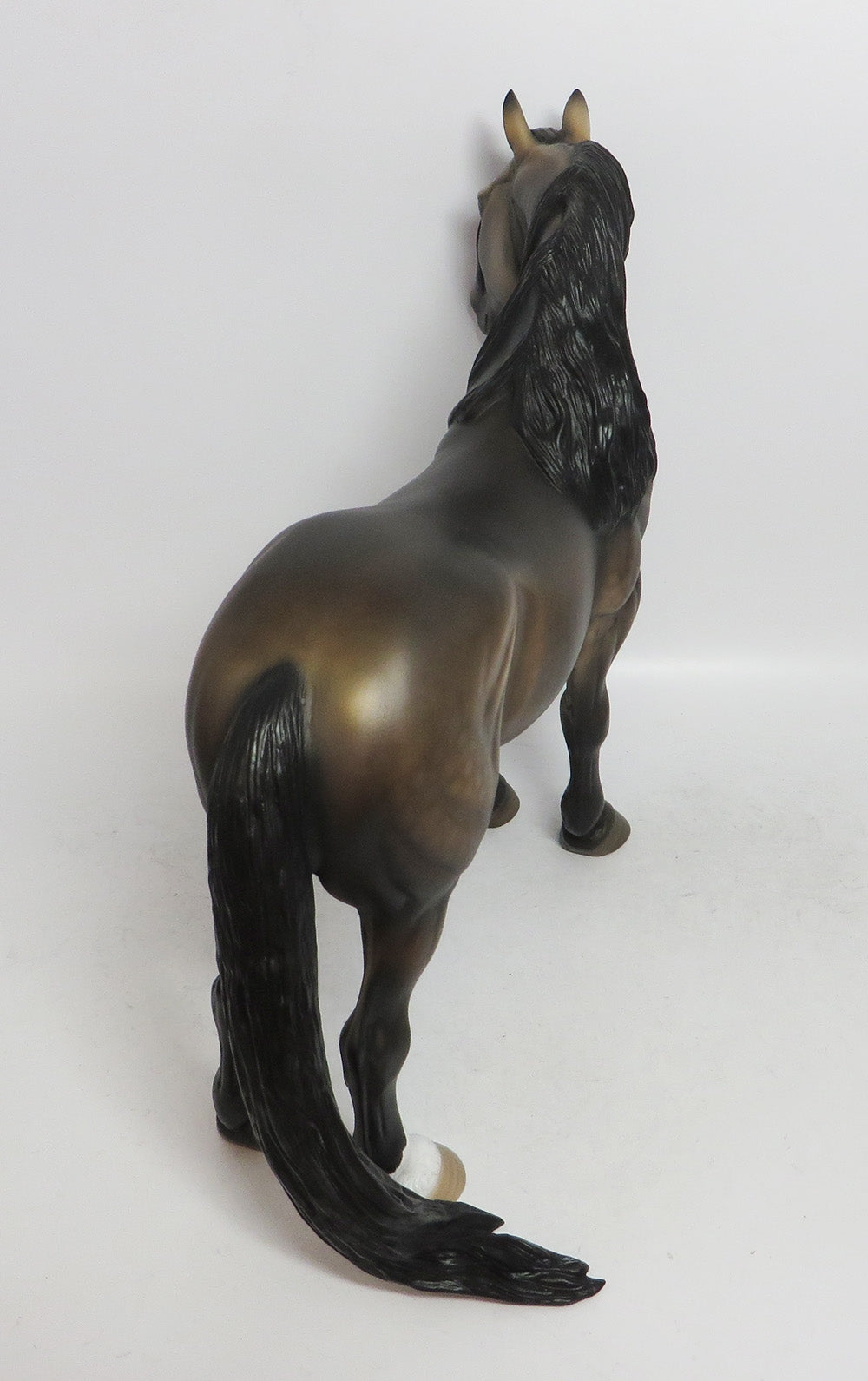 GOLIATH-OOAK SOOTY BUCKSKIN STANDING DRAFTER MODEL HORSE 12/21/18