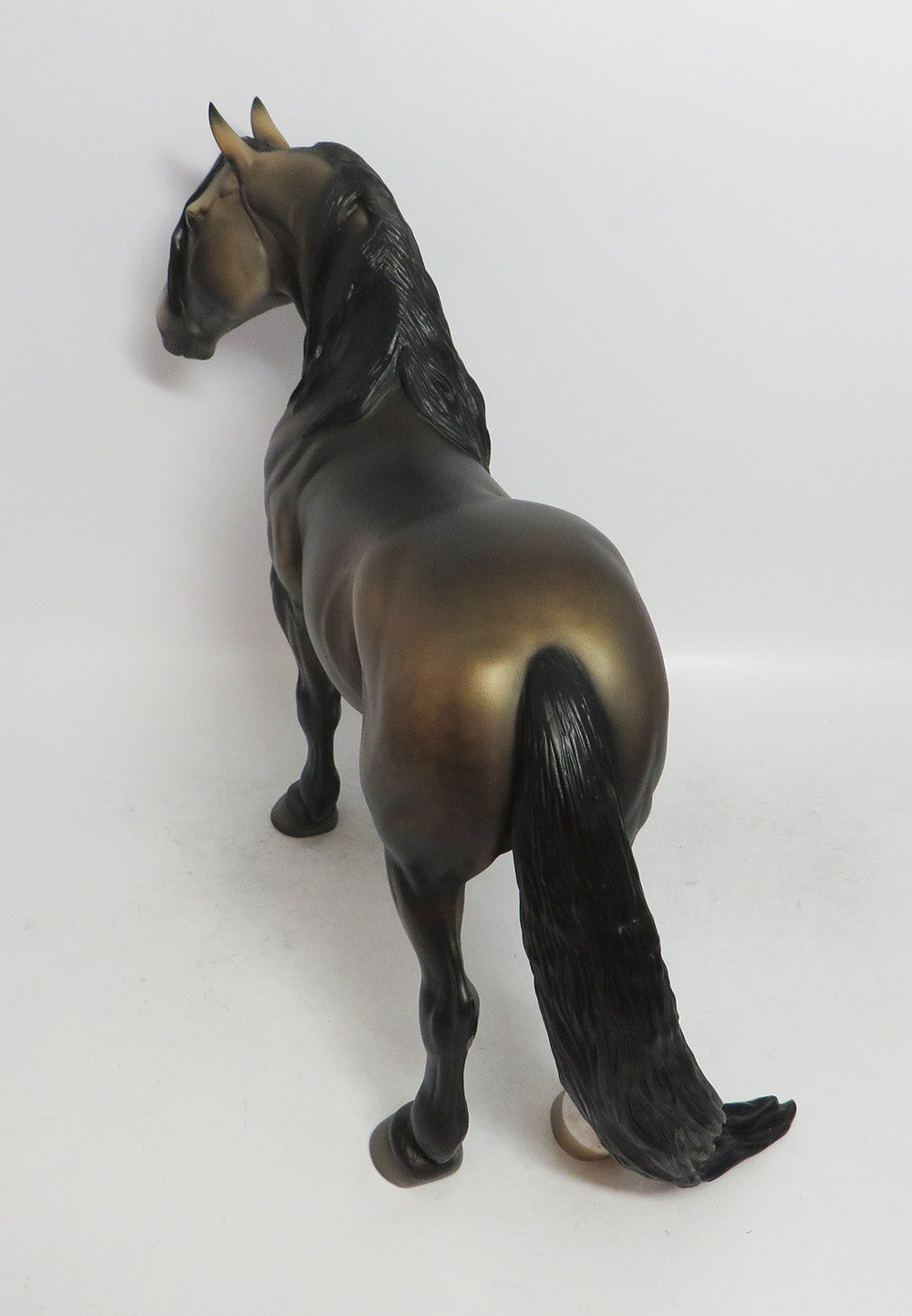 GOLIATH-OOAK SOOTY BUCKSKIN STANDING DRAFTER MODEL HORSE 12/21/18