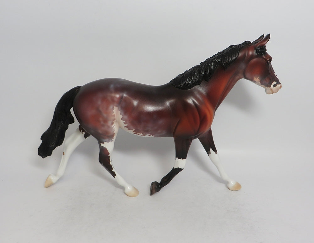 REDNECK - OOAK BAY PINTO PALOUSE MODEL HORSE SHCF2018 - Stone Horses