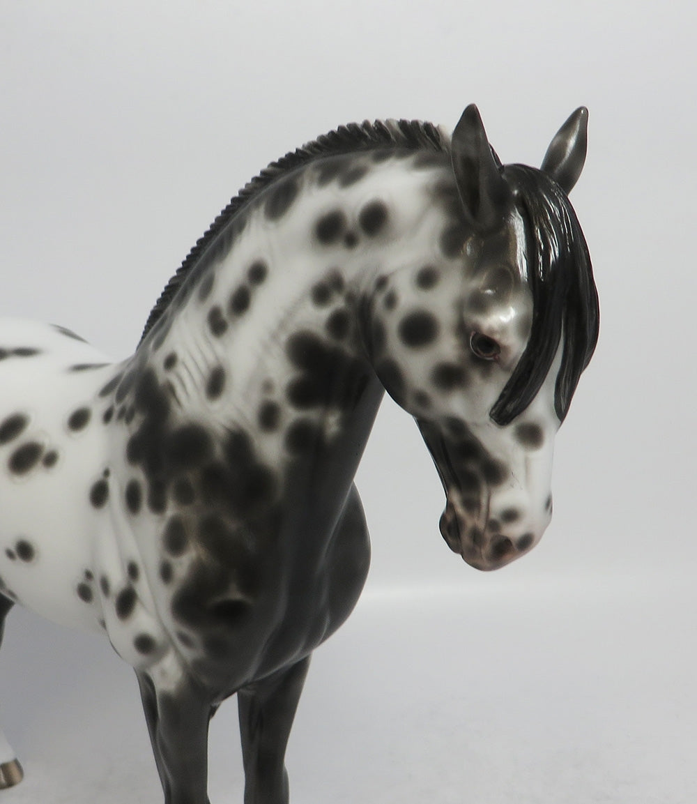 SPARKLE-OOAK LEOPARD APPALOOSA ANDALUSIAN MODEL HORSE SHCF 2018