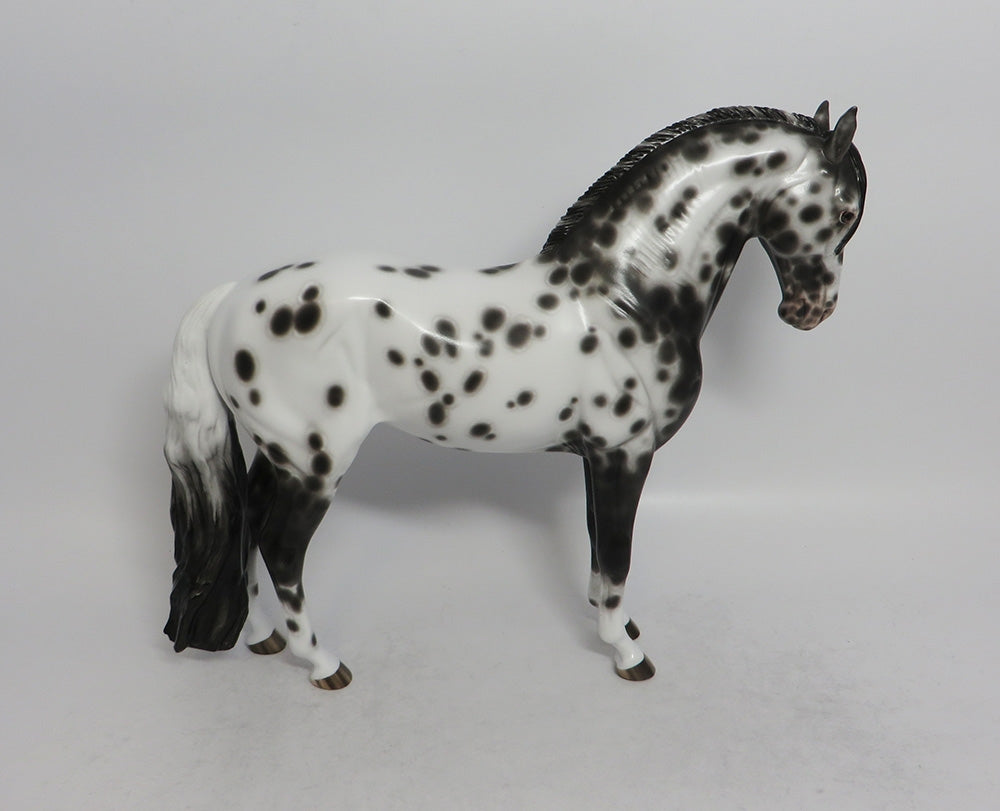 SPARKLE-OOAK LEOPARD APPALOOSA ANDALUSIAN MODEL HORSE SHCF 2018