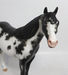 ARTHUR RANKIN-OOAK BLACK SABINO ISH MODEL HORSE BY SHERYL LEISURE 12/14/18